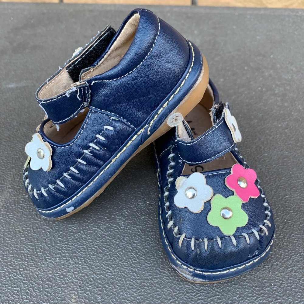 MiniPas Leather Squeaky Baby Walker Shoes